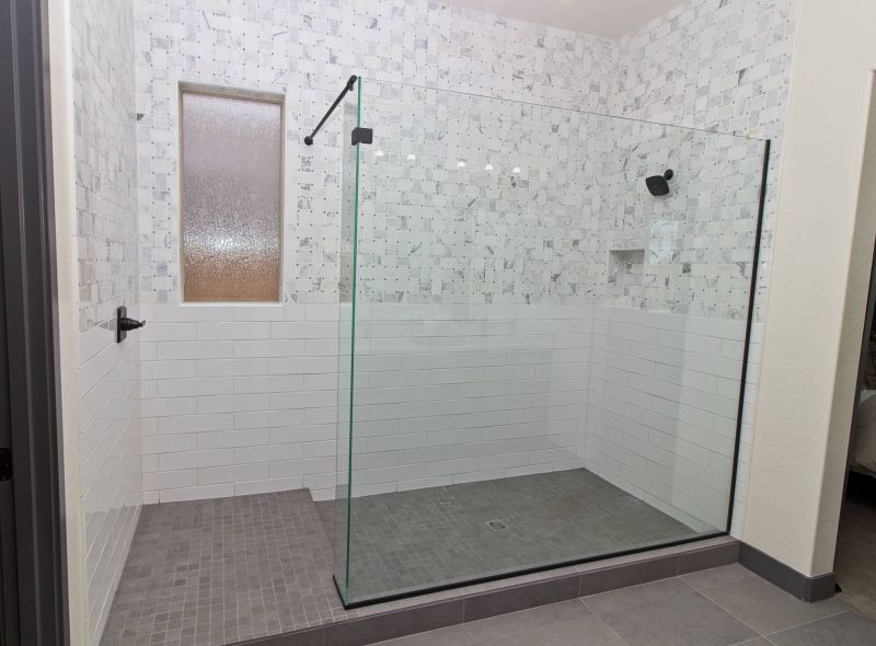 Open Concept Shower with Niche Lighting