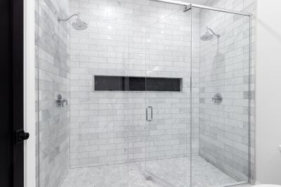 Tile and Glass Shower Walls